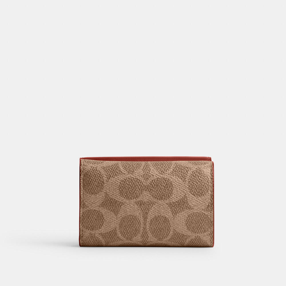 Essential Mini Trifold Wallet In Signature Canvas - Picture 3 of 4